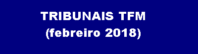 TRIBUNAIS TFM E CALENDARIO DE DEFENSA (febreiro 2018)